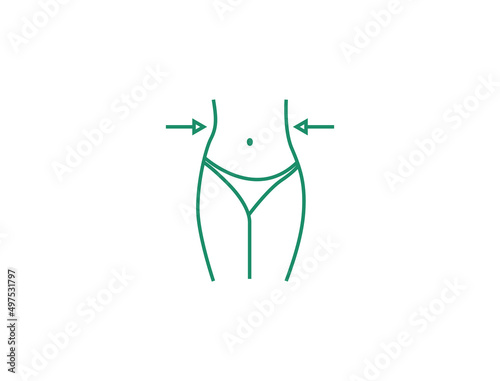 detox and weight loss icon vector illustration 