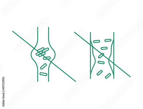 blood clots in vessels icon vector illustration 