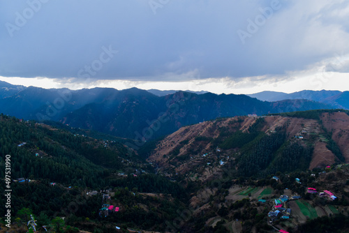 mountains and clouds