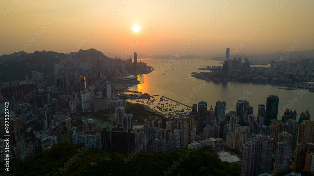 Obraz premium Victoria Harbour view of Hong Kong