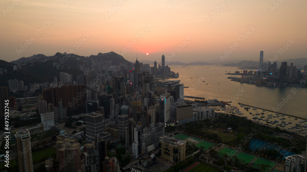 Fototapeta premium Victoria Harbour view of Hong Kong