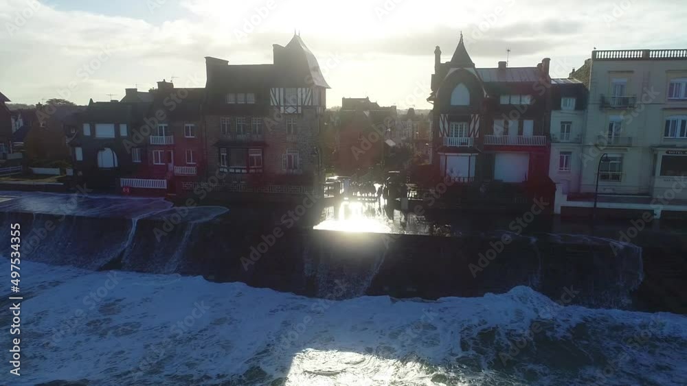 grande marée à Saint-Malo, Bretagne, vue drone