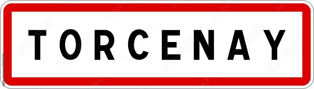 Panneau entrée ville agglomération Torcenay / Town entrance sign Torcenay Panneau entrée ville agglomération Torcenay / Town entrance sign Torcenay