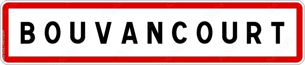 Panneau entrée ville agglomération Bouvancourt / Town entrance sign Bouvancourt