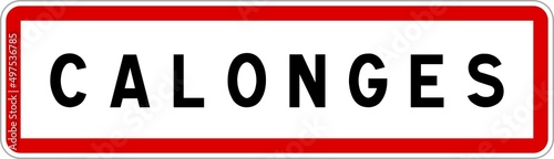 Panneau entrée ville agglomération Calonges / Town entrance sign Calonges