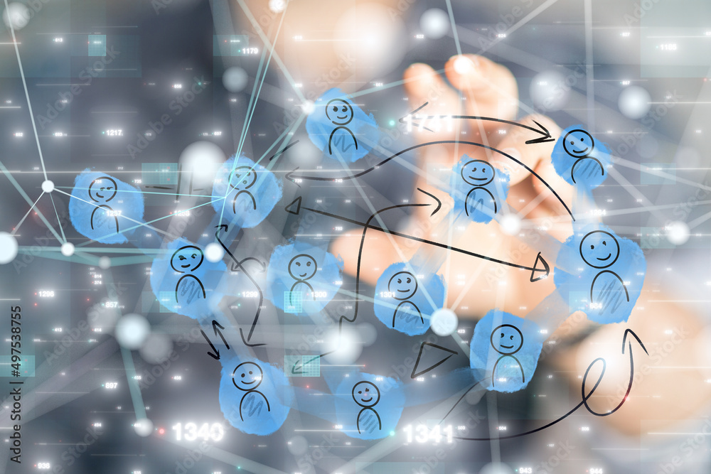 people network structure HR - Human resources management and recruitment