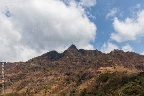 Mountain rostro maya  in san juan la laguna, lake atitlan