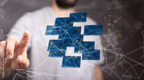 touching 3D rendering flyin...