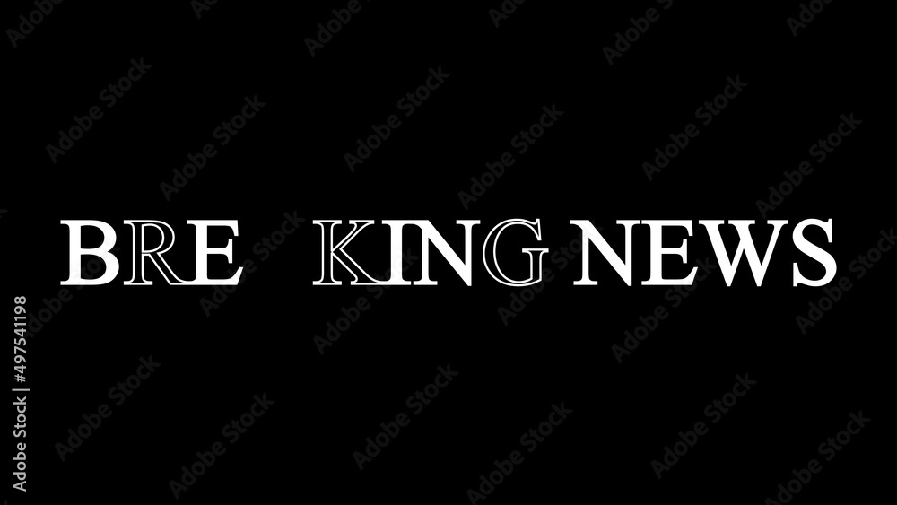 Abstract Breaking News Isolated with some letters missing. Abstract Breaking News Isolated with some letters missing.
