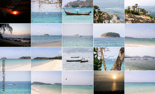 Collection of Sea Scape of Phuket Island