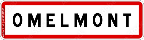 Panneau entrée ville agglomération Omelmont / Town entrance sign Omelmont