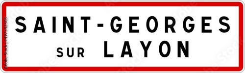 Panneau entr  e ville agglom  ration Saint-Georges-sur-Layon   Town entrance sign Saint-Georges-sur-Layon