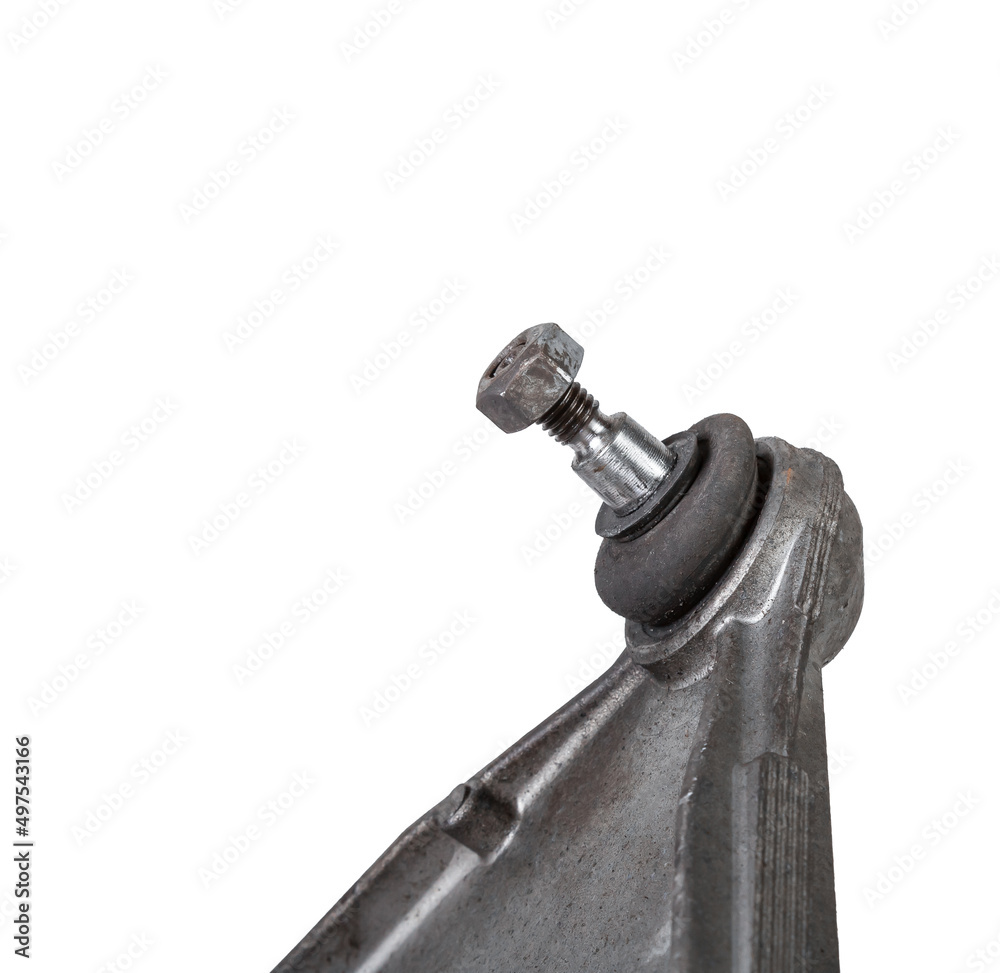 Used car ball joint isolated on white background Ball joint is the