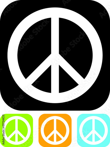 Peace sign. Pacifism and antiwar symbol. Pacific vector icon
