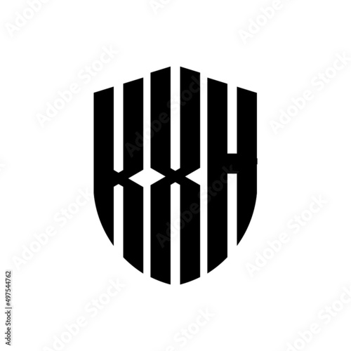 KXH letter logo design. KXH modern letter logo with black background. KXH creative  letter logo. simple and modern letter logo. vector logo modern alphabet font overlap style. Initial letters KXH  photo