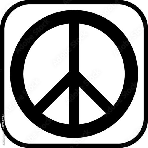 Peace sign. Pacifism and antiwar symbol. Pacific vector icon