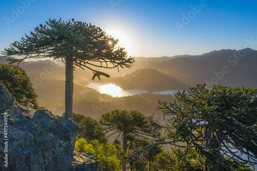 sunset in the mountains photo