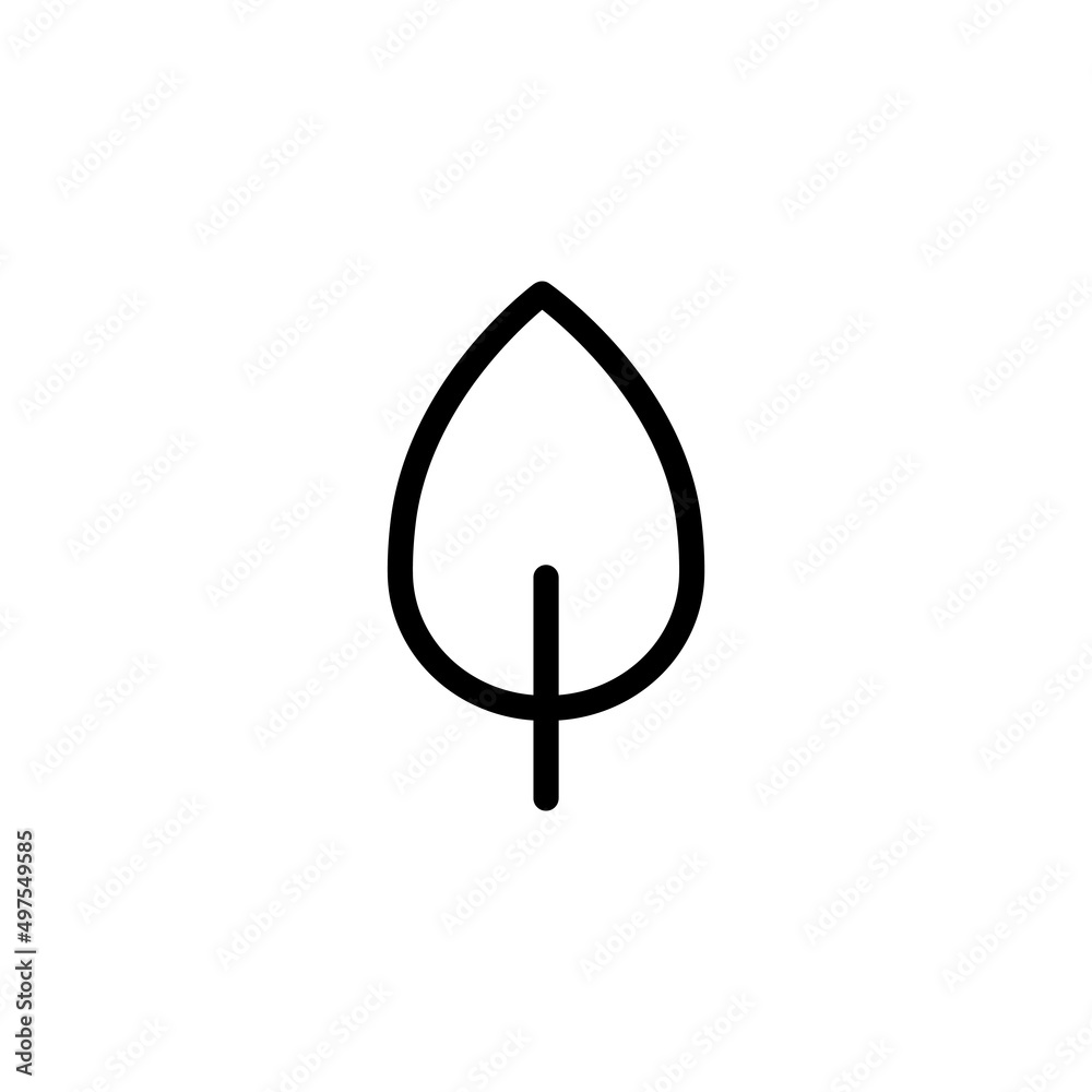 Leaf icon. suitable for ecology symbol. line icon style. simple design editable. Design template vector Leaf icon. suitable for ecology symbol. line icon style. simple design editable. Design template vector