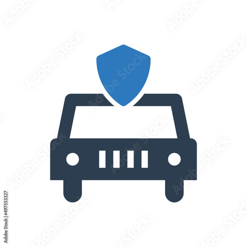 car insurance icon - car protection icon