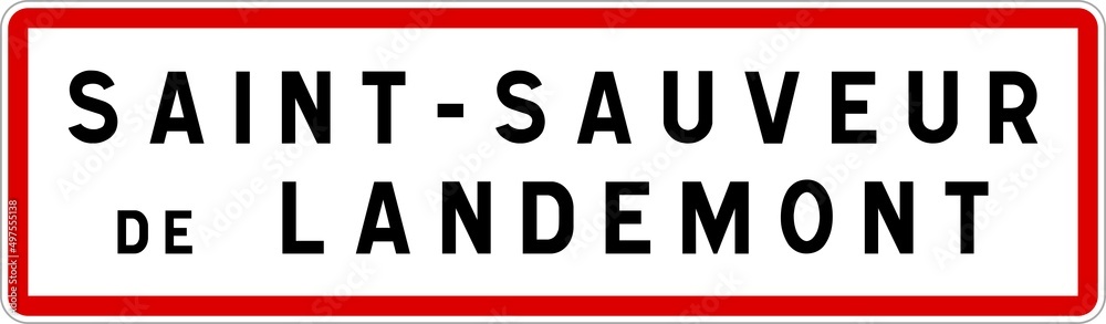 Panneau entrée ville agglomération Saint-Sauveur-de-Landemont / Town entrance sign Saint-Sauveur-de-Landemont Panneau entrée ville agglomération Saint-Sauveur-de-Landemont / Town entrance sign Saint-Sauveur-de-Landemont