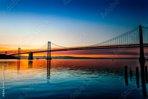Sunrise at Bay Bridge, San Fransisco, California © Yajnesh