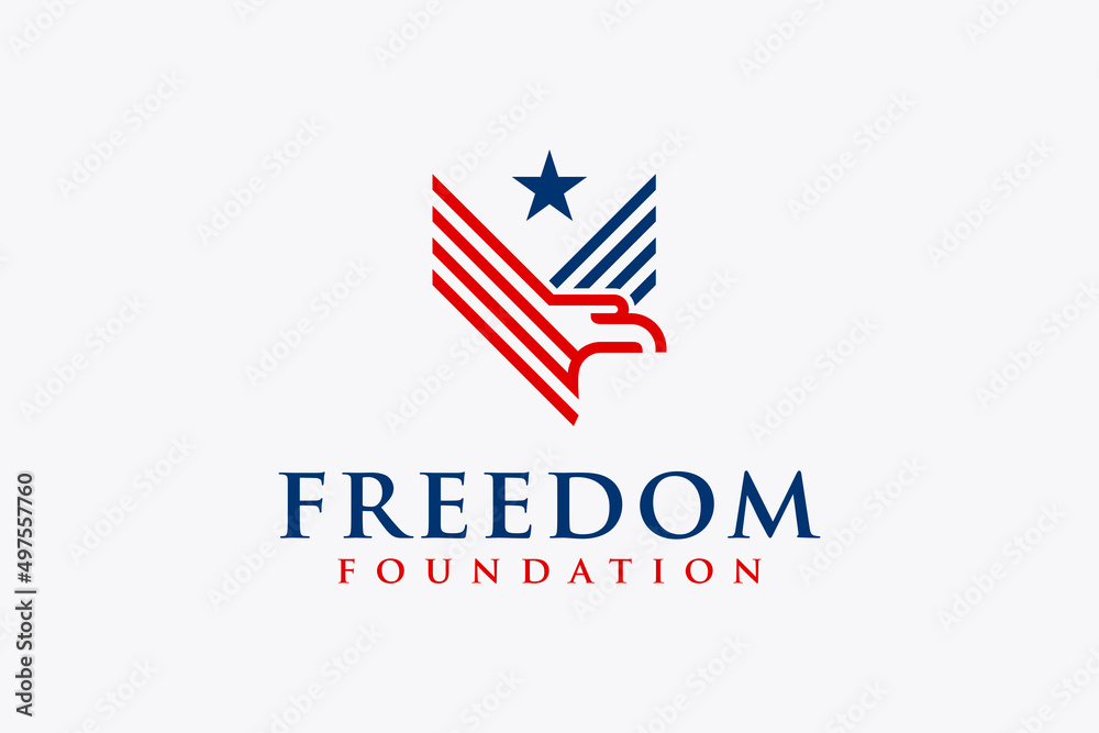 Logo Freedom eagle phoenix flying Logo Freedom eagle phoenix flying