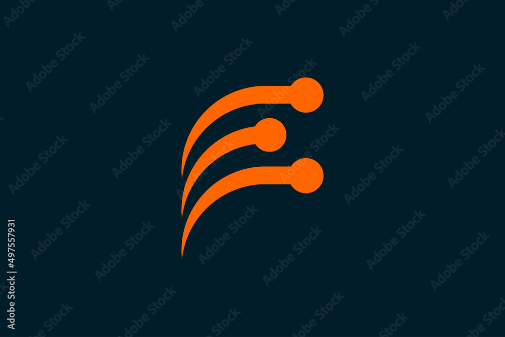 Logo Letter E digital and delivery Logo Letter E digital and delivery