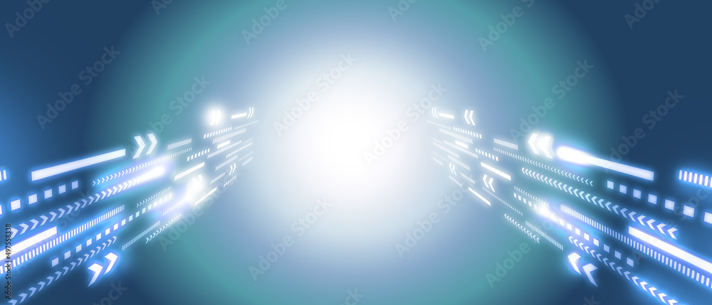 Obraz premium line arrow movement abstract blue background