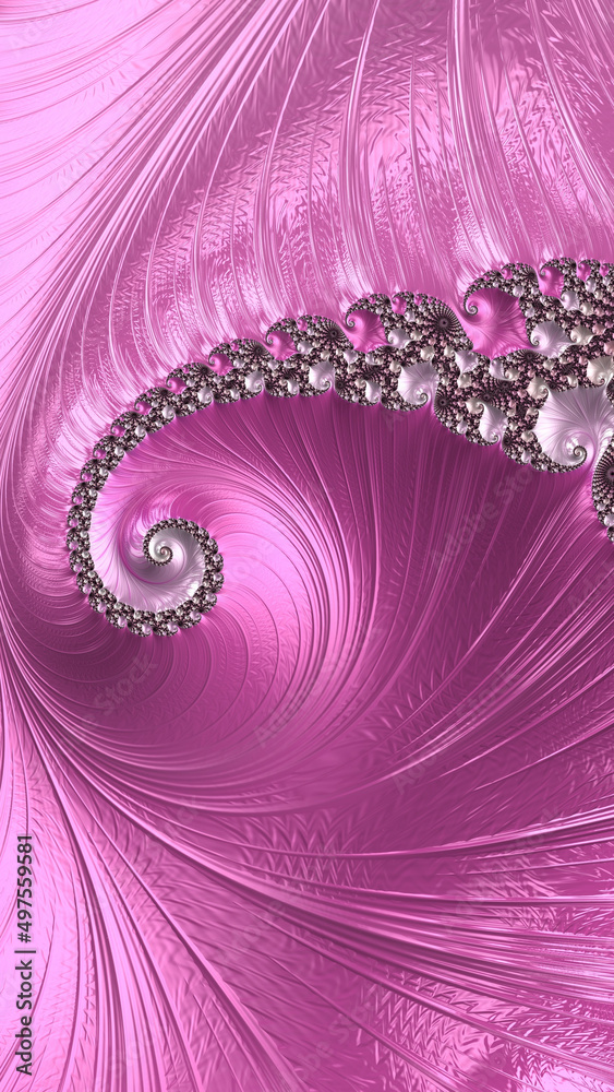 Ornate colourful and digitally generated 3D background