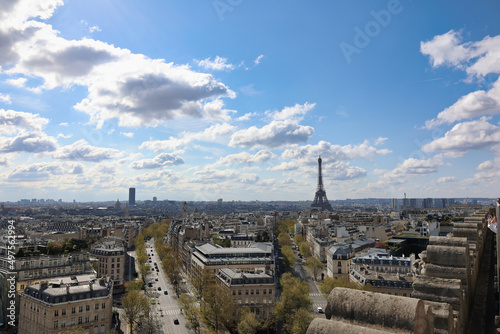 blue sky and clouds over paris landscape in springtime © raffaellagalvani