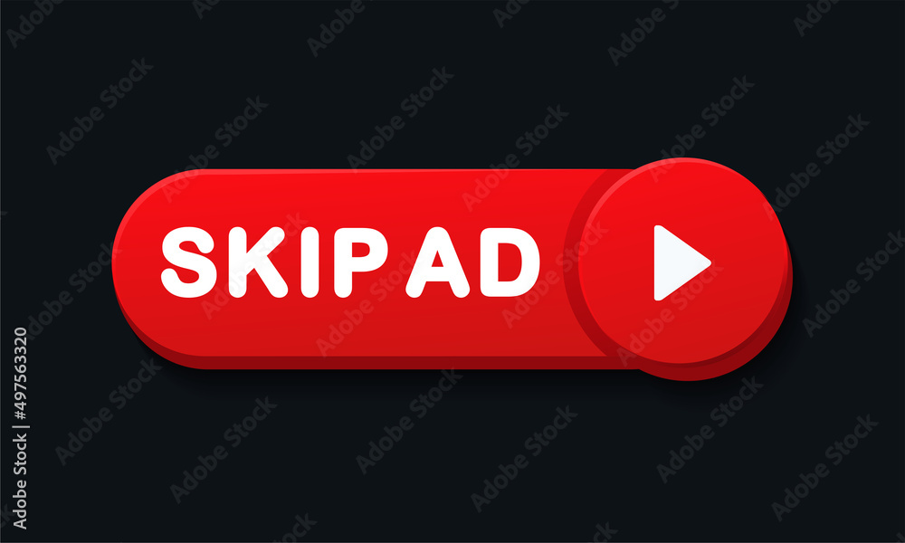 Skip ad avertisement sign. Vector illustration Skip ad avertisement sign. Vector illustration