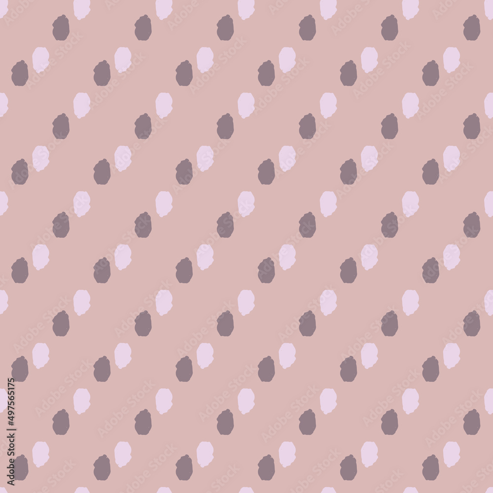 Vector pink brown dots muted seamless pattern