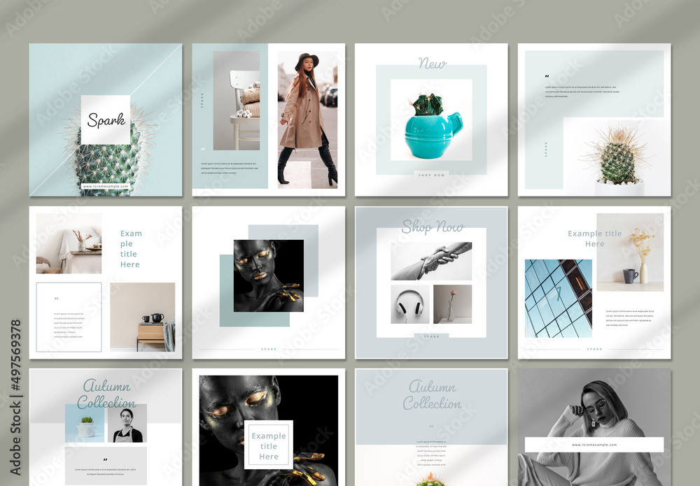 Social Media Post Layout Stock Template | Adobe Stock