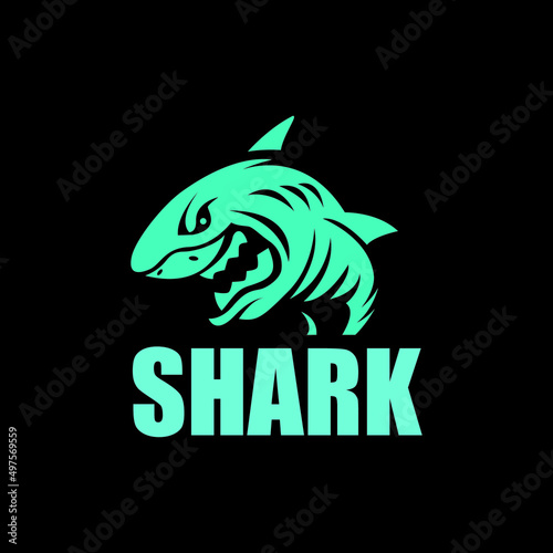 Shark silhouette esport logo, suitable for esport logos, teams, communities, t-shirts.