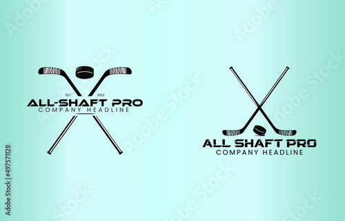 Ice Hockey badge, logo, emblem template