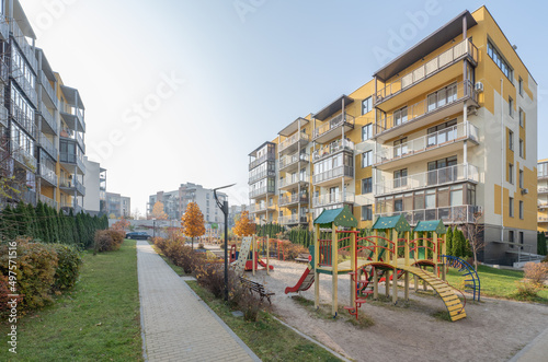 Apartment building with children's and sports ground in Kiev Lipinka