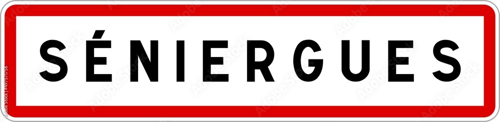 Panneau entrée ville agglomération Séniergues / Town entrance sign Séniergues Panneau entrée ville agglomération Séniergues / Town entrance sign Séniergues