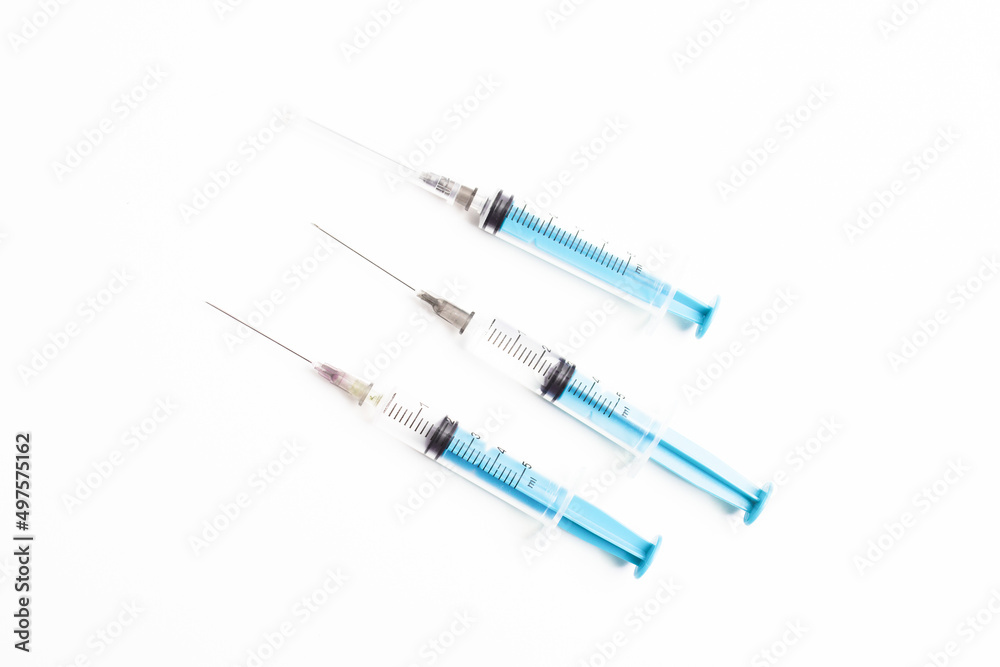 medical disposable plastic syringe for injection in the hospital