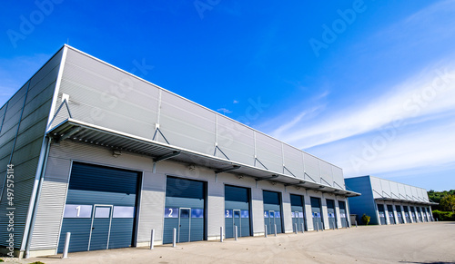 Bild auf Leinwand modern facade of a warehouse