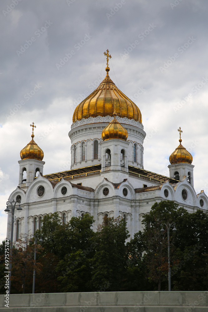 Moscow Russia - August 23, 2021: Cathedral of Christ the Saviour