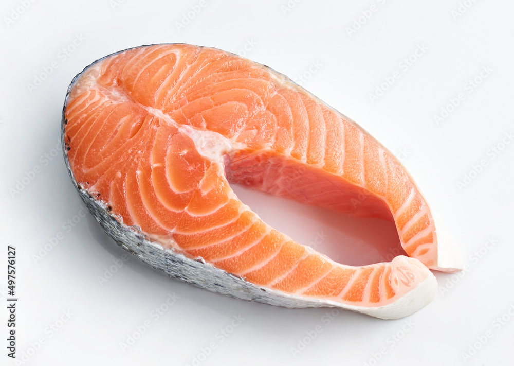 fresh raw salmon steak fresh raw salmon steak