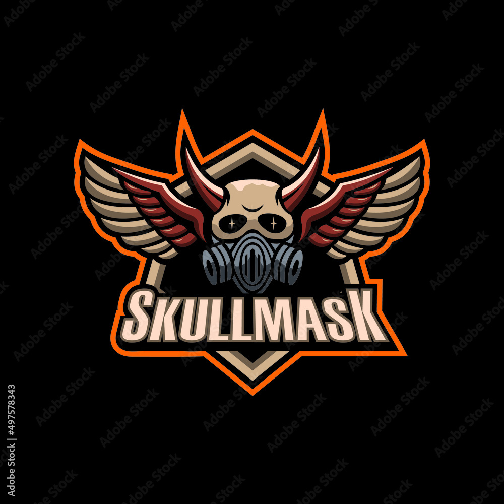 Skull logo in wing shield, suitable for team logos, community logos, t-shirts. Skull logo in wing shield, suitable for team logos, community logos, t-shirts.
