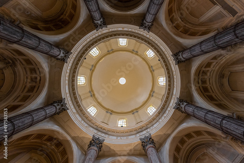 Basilica dome at the Sanctuary of Oropa in the city of Oropa, Piedmont, Italy photo