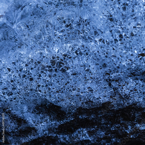 Ice texture details. Frozen wallpaper .