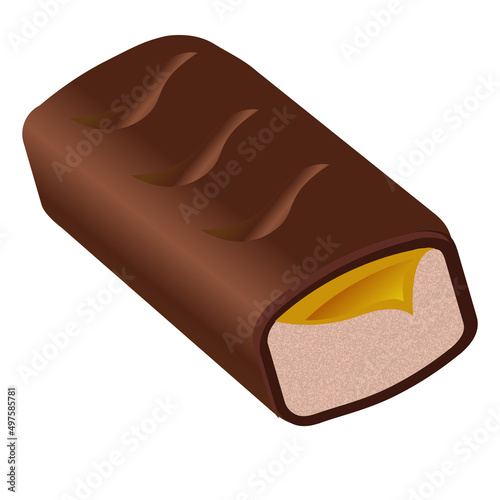 chocolate bar with caramel
