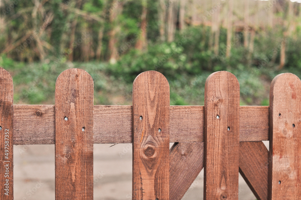 Obraz premium Close up of wooden fence