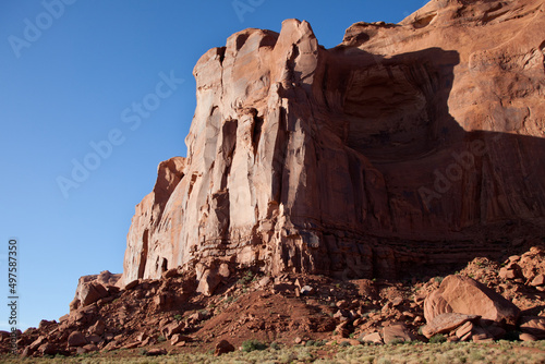 View of Rain God Mesa in Monument Valley, Monument Valley Navajo Tribal Park, Arizona, USA. photo