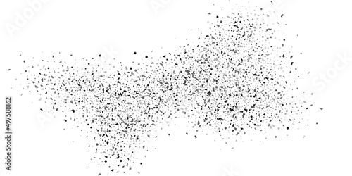  Silver glitter confetti on a white background. Illustration of a drop of shiny particles. Decorative element. Luxury background for your design, cards, invitations, gift, vip.