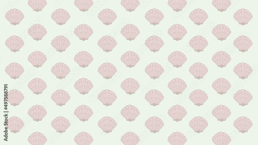 Sea shell pattern pink cute vector Sea shell pattern pink cute vector