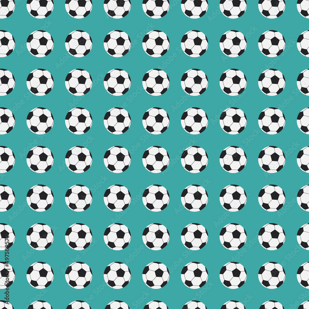Soccer pattern. Seamless football background with white and black soccer balls. Vector football tiled illustration for sport designs Soccer pattern. Seamless football background with white and black soccer balls. Vector football tiled illustration for sport designs